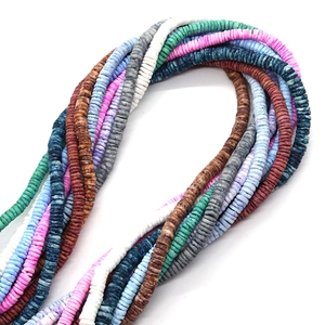 Colorful flat round heishi shell beads strands for DIY necklace and bracelet jewelry making