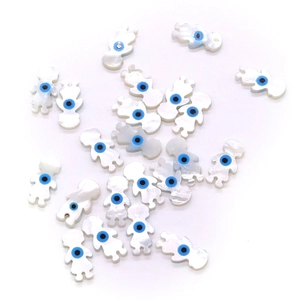 Natural sea shell evil eye girl-shaped beads 8x15mm for DIY jewelry making accessories