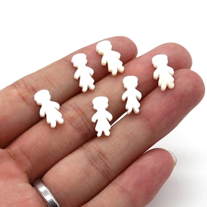 Natural white shell girl shape loose beads for DIY handmade necklaces and bracelets