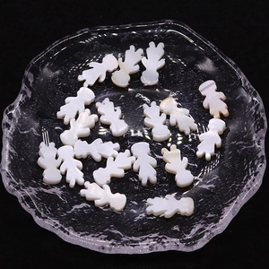 Natural freshwater shell beads in boy and girl shapes for DIY jewelry making accessories