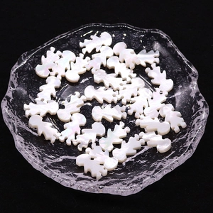 Natural white mother of pearl girl shaped loose beads for DIY jewelry and necklaces
