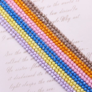 Faceted natural stone beads in various colors for DIY jewelry making and bracelet crafting