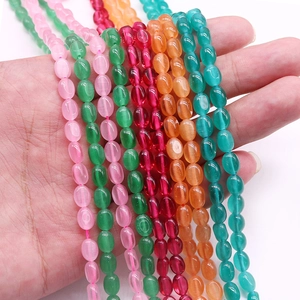 Gepolijste ovale kattenoog steen kralen in diverse kleuren voor DIY sieraden maken