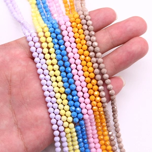Faceted turquoise beads for DIY jewelry making in vibrant multi-color round shapes