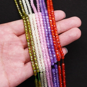 Facettierte 4-6mm Naturkristallperlen für DIY Schmuckherstellung in bunten Farben