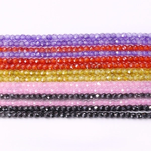 Facettierte Naturstein-Rundperlen in verschiedenen Farben für DIY-Schmuck und Bastelarbeiten