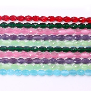 Gefacetteerde ovale kattenoogstenen in diverse kleuren voor het maken van DIY sieraden