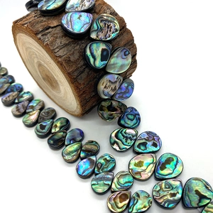 Perles gouttes en nacre d'abalone naturelle irisées pour la création de bijoux DIY