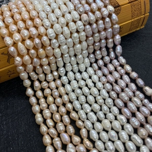 Natural Freshwater Pearl Beads Baroque Rice Shape Threaded Irregular Loose Beads For DIY Necklace Bracelet Jewelry Making Women