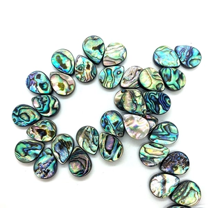 Perles goutte en nacre d'abalone naturelle irisante pour bijoux DIY et colliers