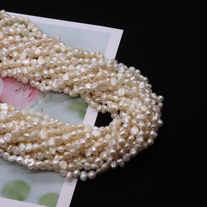 Natural baroque freshwater pearls in cream white for DIY jewelry making accessories
