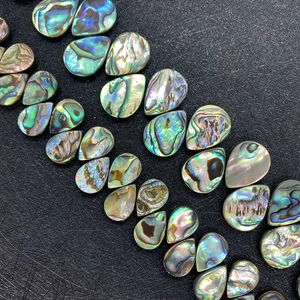 Perles en Coquille d'Abalone Naturelle Avec Lustre Iridescent Forme de Larme Polie pour la Fabrication de Bijoux DIY Colliers et Boucles d'Oreilles