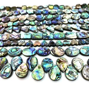 Natuurlijke abalone schelp kralen in druppel- en hartvorm voor DIY sieraden maken