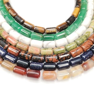 6x10mm cylinder tiger eye and mixed natural stone beads for DIY jewelry making