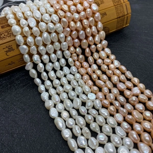 Natural Freshwater Pearl Beads Irregular Baroque Shape White Pink Loose Beads For DIY Jewelry Making Accessories AA Grade