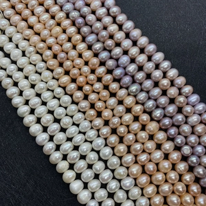 AA Grade Natural Freshwater Pearl Beads Near Round Loose Strands For DIY Jewelry Making Wedding Party Women Accessories