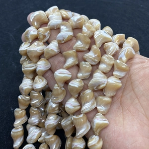 Perline di conchiglia naturale irregolari con lucentezza per gioielli fai-da-te