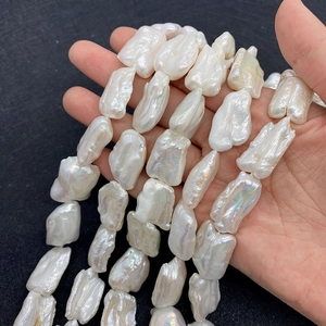 Sarta de perlas de agua dulce barrocas irregulares para proyectos de joyería artesanal
