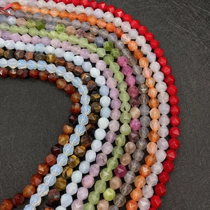 Perline di opale in pietra naturale sfaccettata in colori assortiti per gioielli fai-da-te