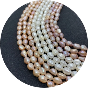 Baroque natural freshwater pearl strands in white pink and purple for DIY jewelry making