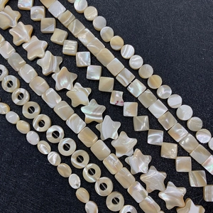 Natuurlijke Schelp Losse Kralen Kunstparelmoer Gepolijst Ster Hart Ovaal Rond Geometrische Vormen Voor DIY Sieraden Maken Accessoires