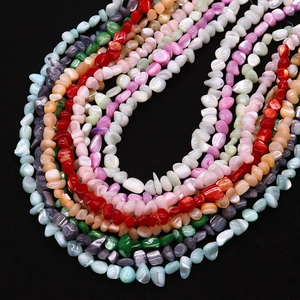Perles de nacre irrégulières aux couleurs vives pour la création de bijoux DIY