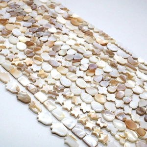 Perles en nacre naturelle en formes d'étoile et de papillon pour la création de bijoux DIY
