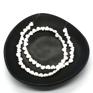Natuurlijke witte schelp hartvormige kralen voor doe-het-zelf ketting en armband maken