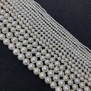 White Round Lacquered Glass Artificial Pearl Loose Beads For DIY Jewelry Making Necklace Bracelet Accessories Accessory