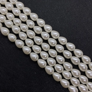 Détails des perles d'imitation blanc crème en forme de goutte pour bijoux DIY
