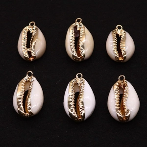 Natuurlijke Zeeschelp Conch Schelp Hanger Met Vergulde Gouden Rand DIY Sieraden Ketting Accessoires Handgemaakte Knutselvondsten