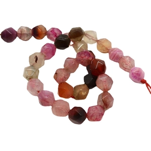 Faceted dragon vein agate beads in assorted colors for DIY jewelry bracelet making