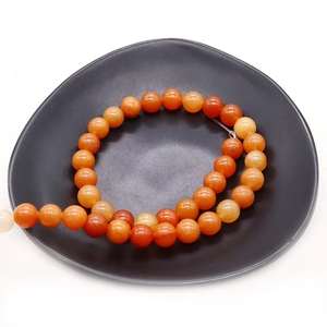 Polished natural aventurine green stone round beads for DIY jewelry making and crafts