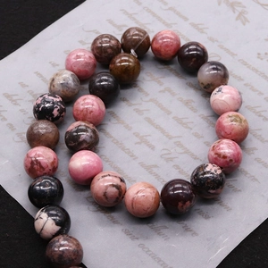Perles rondes en pierre naturelle de rhodochrosite pour la création de bijoux DIY