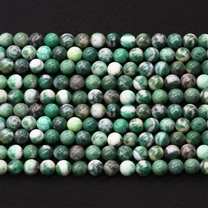 Polierte Naturgrüne Qinghai Jade Rundperlen für DIY-Schmuckherstellung und Zubehör