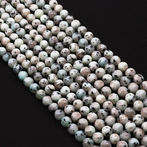 Pierre Naturelle Style Jaspe Dalmatien Perles Rondes Polies Perles d'Espacement en Vrac Pour DIY Bijoux Bracelets 4mm-12mm