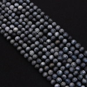 Pietra Naturale Labradorite Perle Sciolte Tonde Grigio Scuro Lucidate Foro Dritto Perle Distanziatrici Per Gioielli Fai Da Te