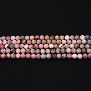 6mm to 10mm pink natural stone round beads for DIY jewelry making and accessory crafting