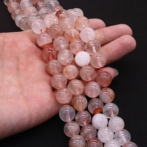 Natuurlijke roze aardbeikwarts kralen voor het maken van sieraden en kettingen