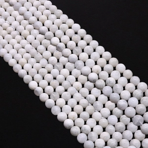 Natural Moonstone Round Beads Polished White Stone Loose Beads For DIY Necklace Bracelet Jewelry Making Accessories