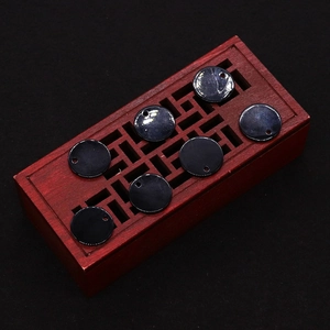 Pendentif en Coquille Naturelle d'Eau Douce Rond 15mm Électroplaqué Noir Grand Trou pour Création Bijoux DIY