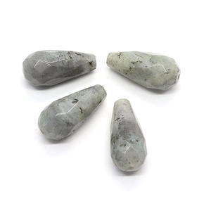 Faceted white turquoise drop pendants in pear shape for DIY jewelry necklace making
