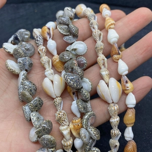 Natural white sea shell beads and conch spacers for DIY jewelry necklace making