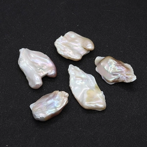 Perlas barrocas irregulares con brillo metálico y reflejos de arcoíris para joyas