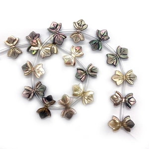 Natürliche Muschelperlen in Schmetterlingsform für DIY-Schmuckherstellung 10x16mm