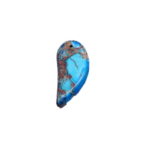 Pendentif en pierre turquoise bleue et rouge avec texture naturelle pour bijoux DIY