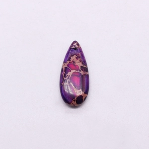 Pendentif goutte en pierre violette avec motif marbré pour la fabrication de bijoux