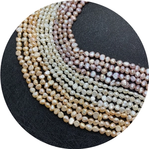 Natural baroque freshwater pearls in white, lilac, and champagne for DIY jewelry making
