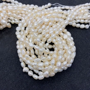 Sarta de perlas blancas naturales de agua dulce para accesorios de joyería DIY