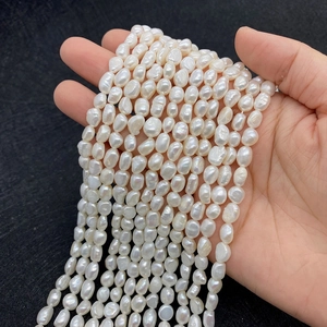 Perles de culture d'eau douce baroques blanc crème pour la création de bijoux DIY